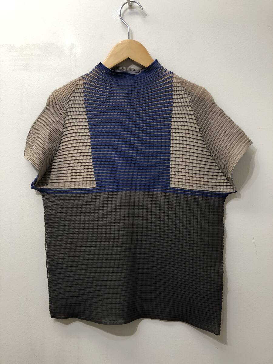 176☆ISSEY MIYAKE イッセイミヤケ☆ハイネックカットソー【2】マルチ