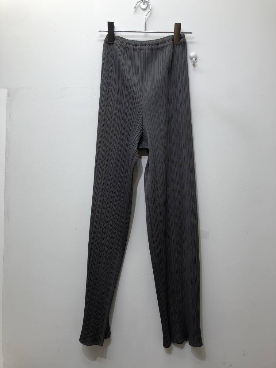 212☆PLEATS PLEASE プリーツプリーズ☆イッセイミヤケ☆パンツ【２】チャコールグレー