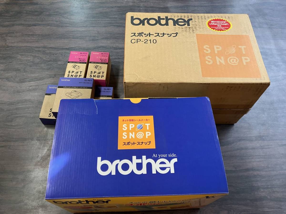brother ラベルプリンター SPOTSN@P スポットスナップ CP-210 専用カラーリボンカセット付き