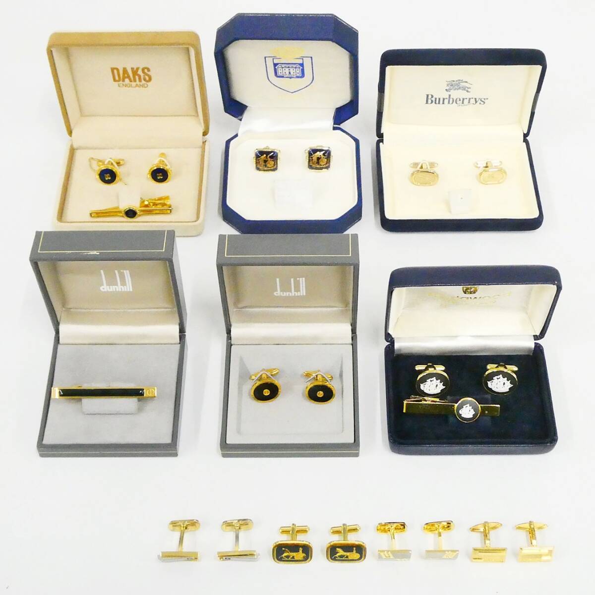 ブランド カフス ネクタイピン まとめて セット DUNHILL GIVENCHY BURBERRYS WEDGWOOD 他 アクセサリー メンズ Kキ31