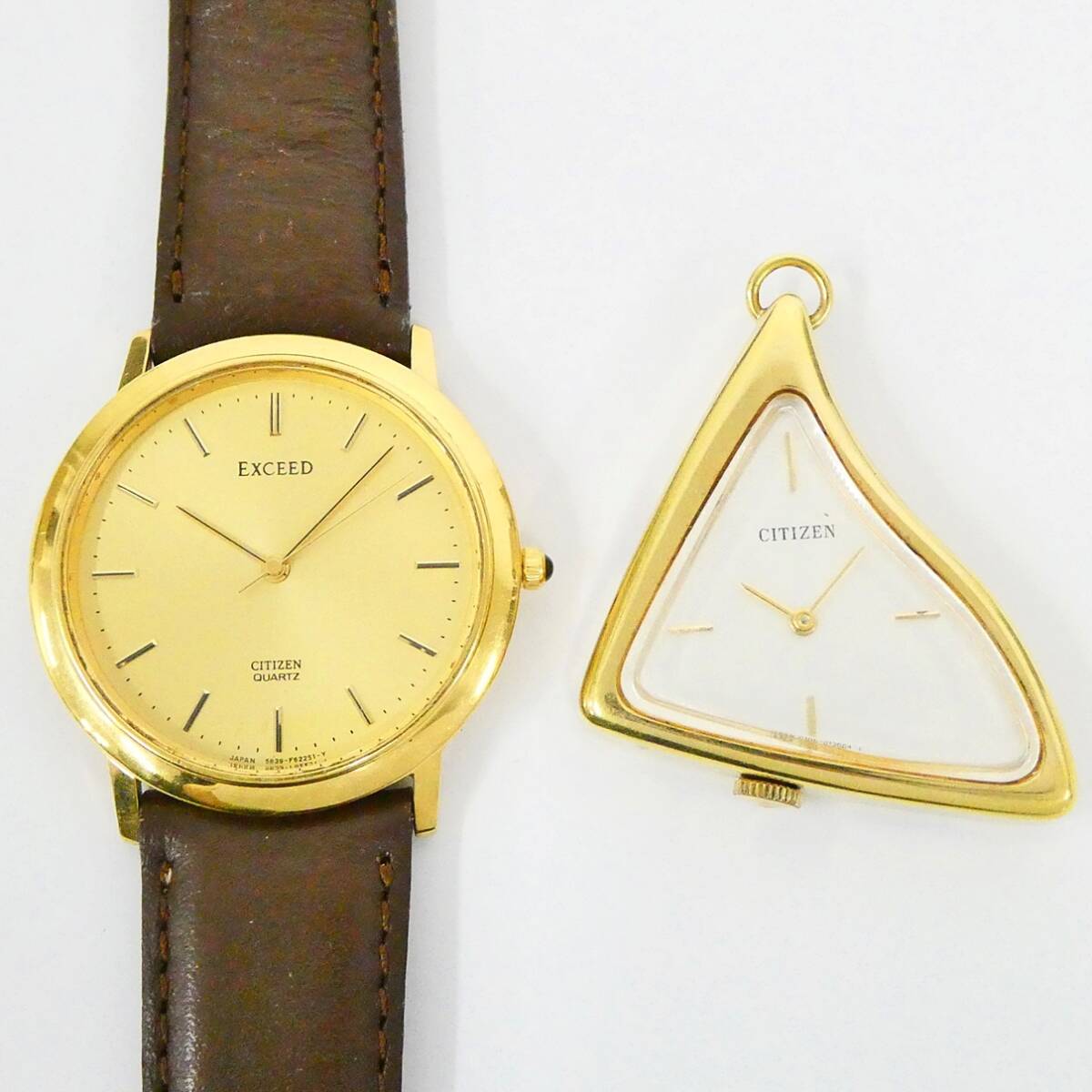 CITIZEN シチズン 腕時計 エクシード 5639-F61761 ゴールドカラー ケース付き / CITIZEN ペンダントウォッチ おまけ クォーツ Kキ31