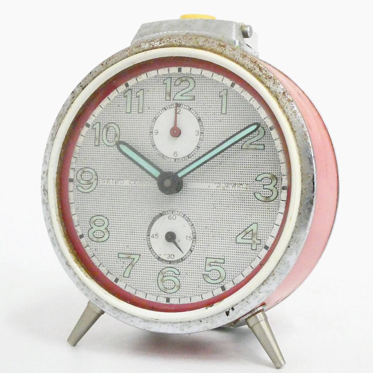 精工舎 セイコー SEIKO コロナ CORONA ゼンマイ式 目覚まし時計 2石 置時計 昭和 レトロ Kキ00