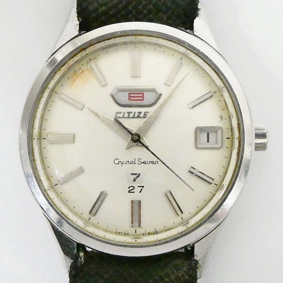 シチズン CITIZEN クリスタルセブン 7 Crystal Seven 27 自動巻 ヴィンテージ 腕時計 Kキ31