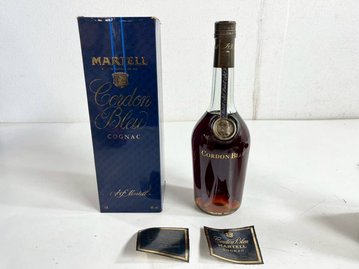 a734【古酒】ウイスキー MARTELL CORDON BLEU COGNAC マーテル コルドンブルー コニャック ブランデー 700ml 40%箱付 未開栓