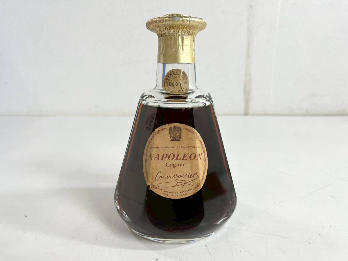 a735【古酒】ブランデー クルボアジェ ナポレオン バカラ クリスタル デキャンタ 未開栓