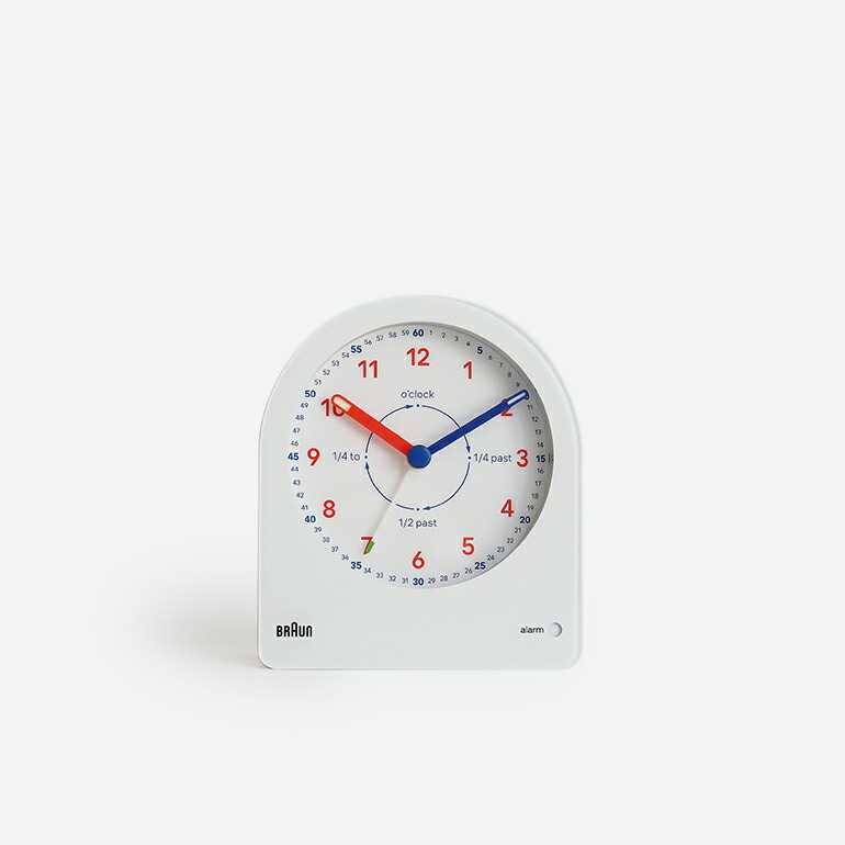 BRAUN 時計 置き時計 おしゃれ シンプル アナログ アラーム 目覚まし時計 ブラウン タイムティーチャー Alarm Table Clock BC22TW