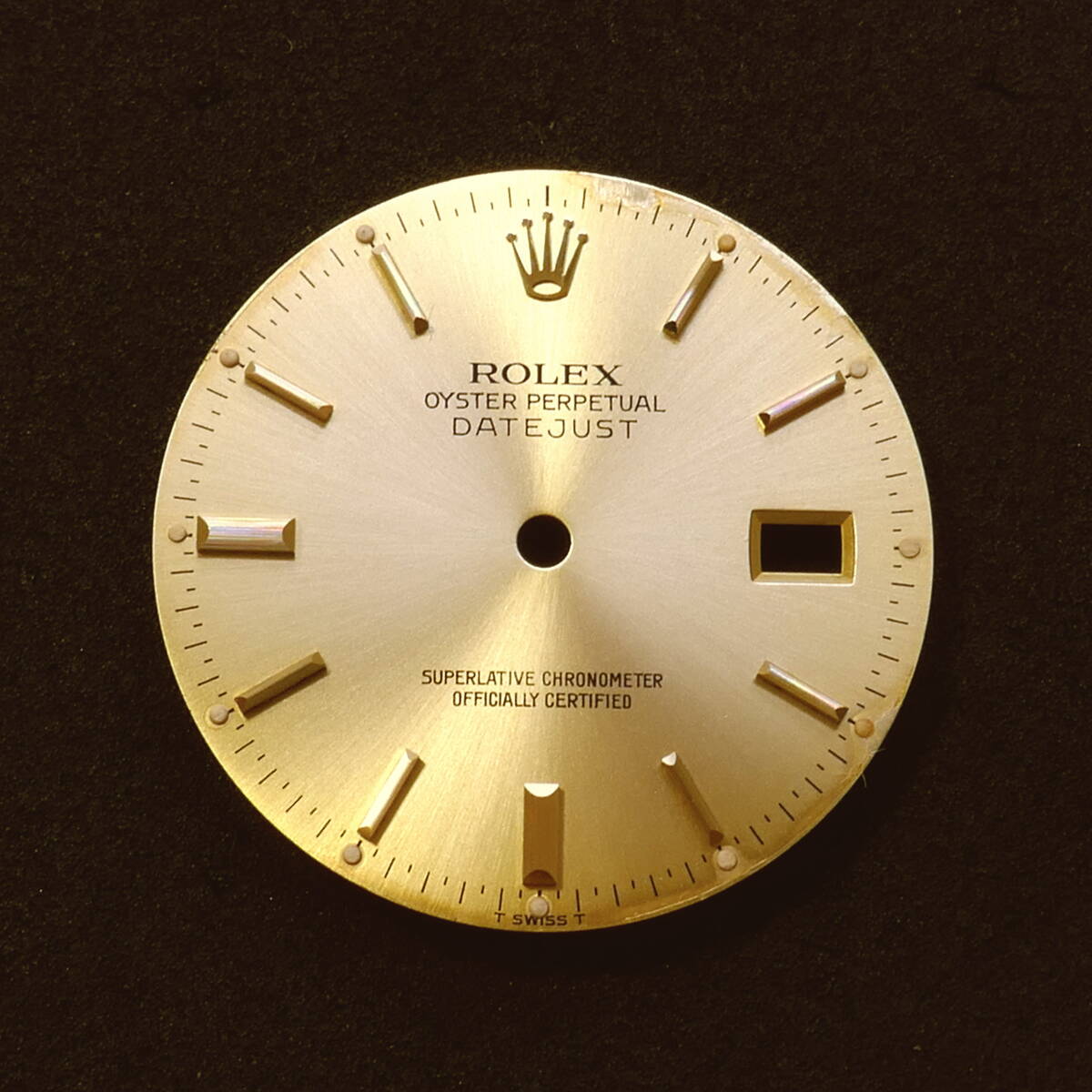 ROLEX純正 デイトジャスト 希少「センター寄り」ゴールド文字盤◆16233/16013等◆R4