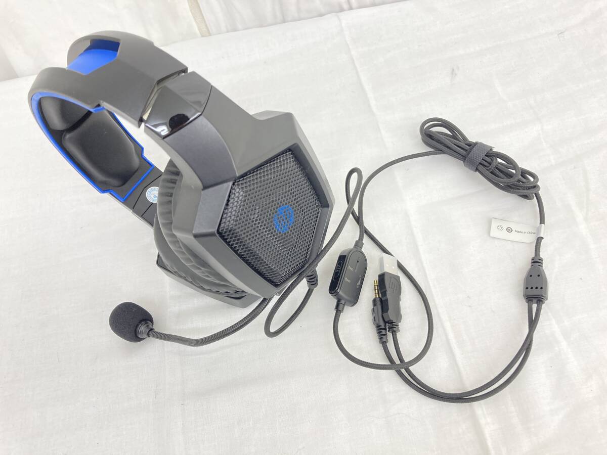 HP ヒューレット・パッカード ゲーミングヘッドセット H320GS プラグ形状 USB マイク付き ヘッドフォン 通電試聴確認 中古現状品【JN6】I