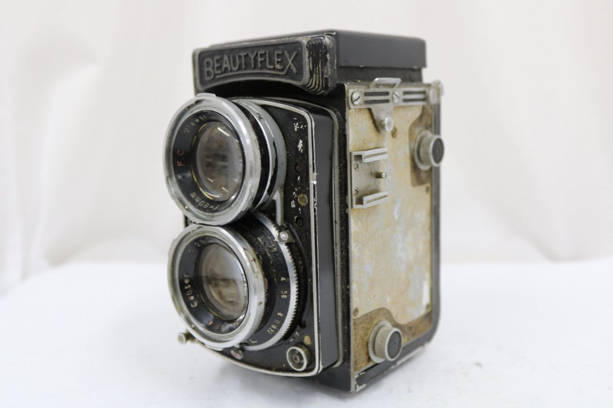 【訳あり品】 【F2.8】 Beautyflex Caner 80mm F2.8 二眼カメラ e11460