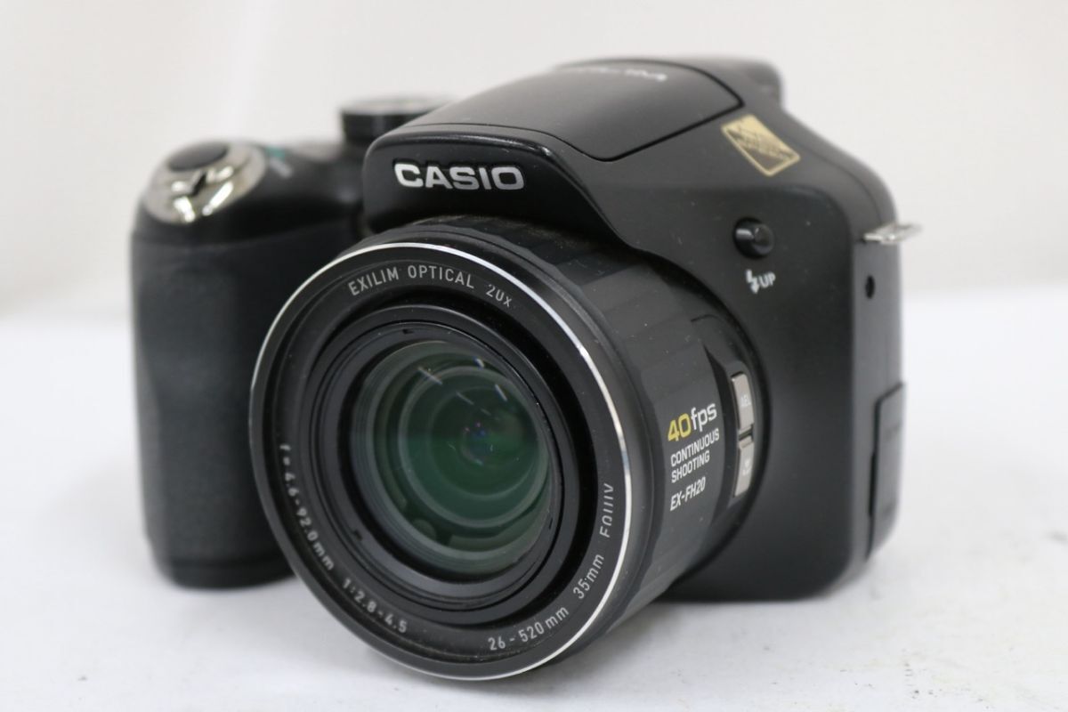 【返品保証】 【便利な単三電池で使用可】カシオ Casio EXILIM EX-FH20 20x ブラック コンパクトデジタルカメラ e11453