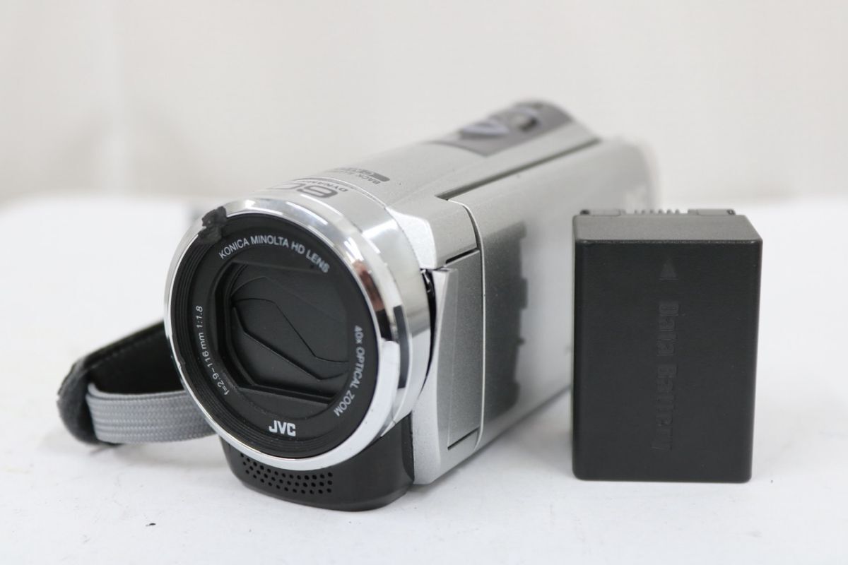 【返品保証】 JVC ケンウッド GZ-HM155-S 60x バッテリー付き ビデオカメラ e11080