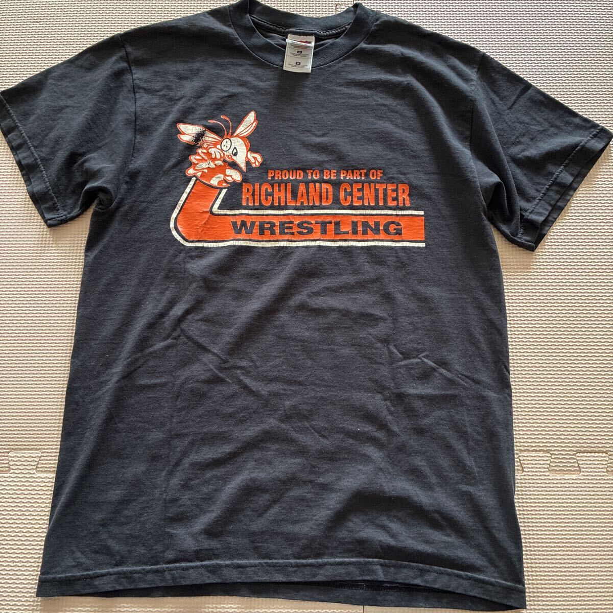 90s【Fruit of the Loom】フルーツオブザルーム グッドプリントTシャツ ブラック Mサイズ　Ford Taco Bell CHEVROLET Mobil レスリング