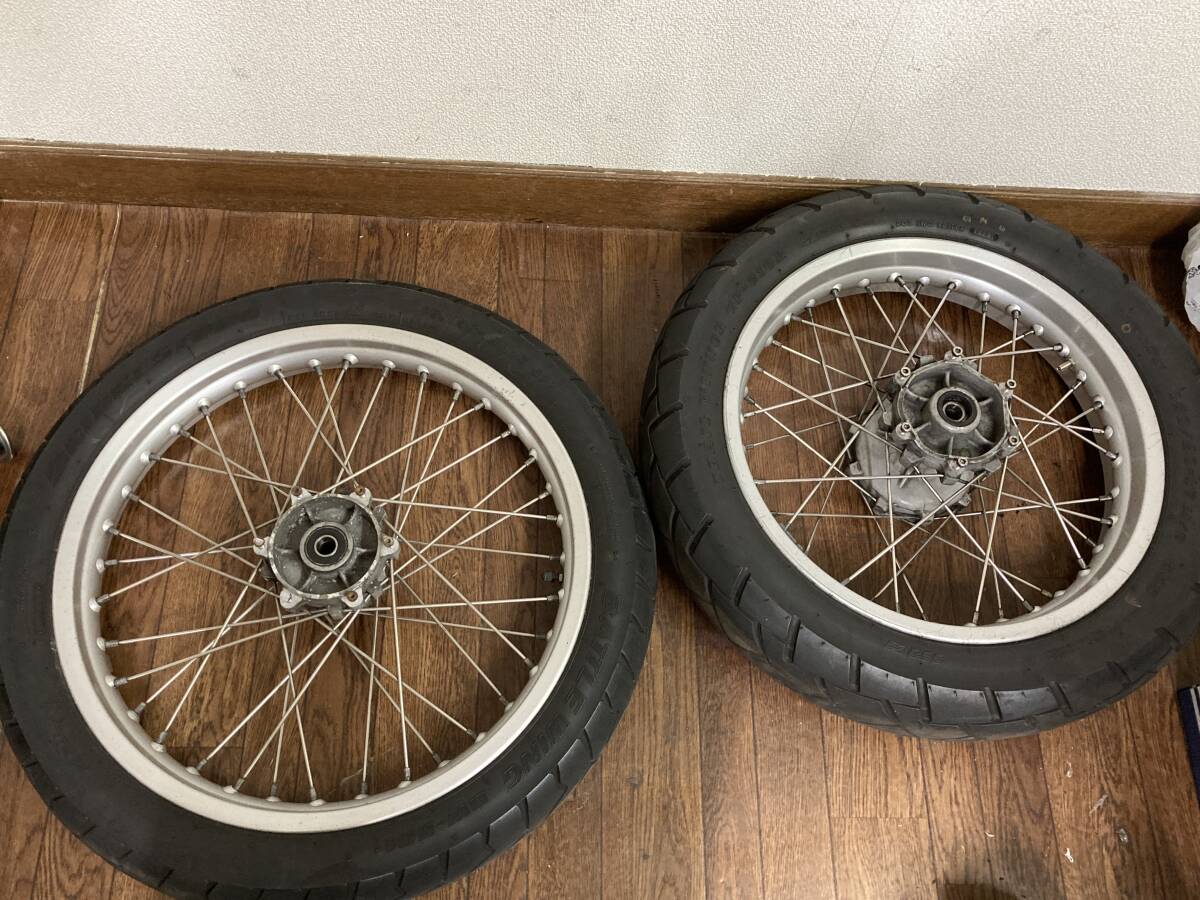 BMW F650 エンデューロ 純正 フロント 2.15×19 リア 5.00×17 前後 ホイール 程度良好!! 検 F650GS