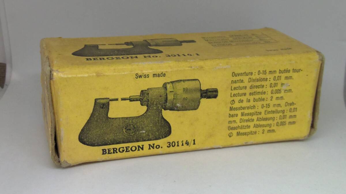 BERGEON No.30114/1 Micrometer No.1 swiss made watch tool 時計用マイクロメーター