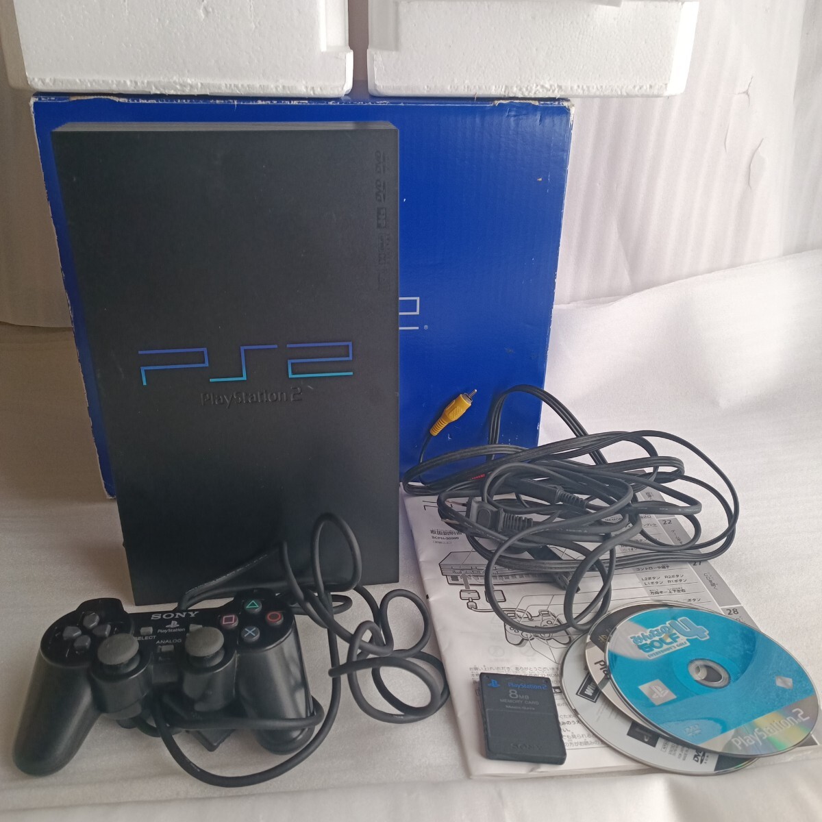 箱付き 説明書付き PS2 本体 PlayStation2 SCPH-30000 Dualshock2 動作確認済み ジャンク