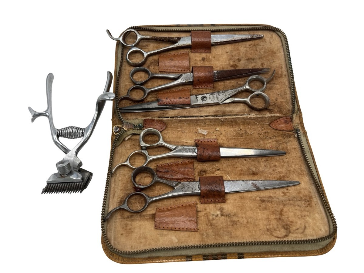 ハサミ シザー TRADEMARK 理容 理美容 菊星 KOKEN 王将 セット まとめ 昭和レトロ ヴィンテージ 床屋 はさみ