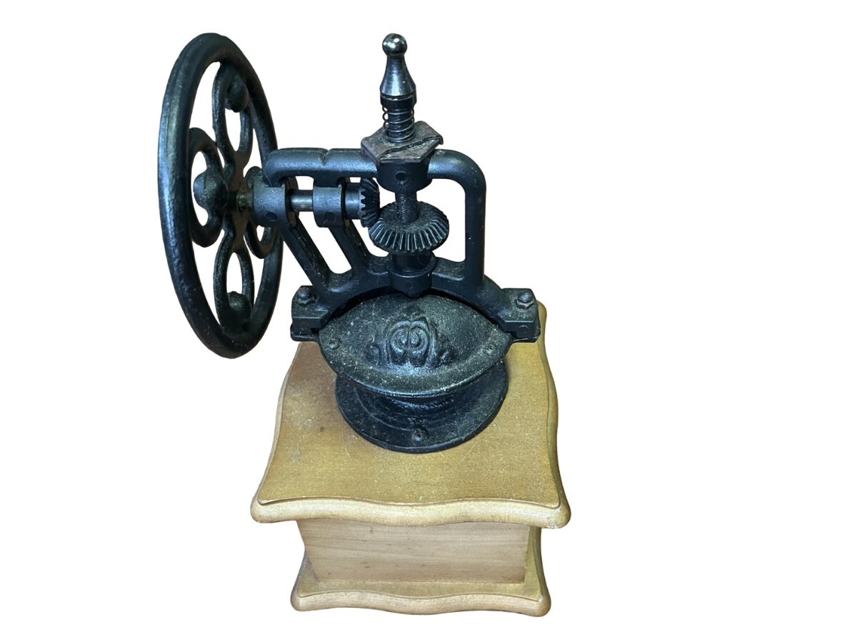 コーヒーミル アンティーク 手挽き 手動式 珈琲 豆挽き レトロ インテリア 鉄製 金属製 