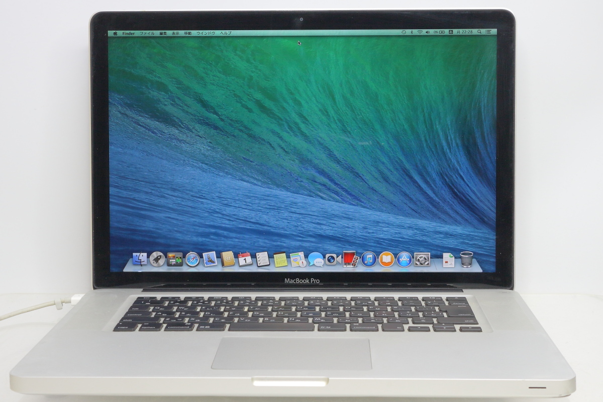 Apple MacBook Pro A1286(15-inch,Early2011)/2.0GHz クアッドコア Core i7/8GBメモリ/HDD500GB/OS X Mavericks 10.9.5/バッテリーNG #0427