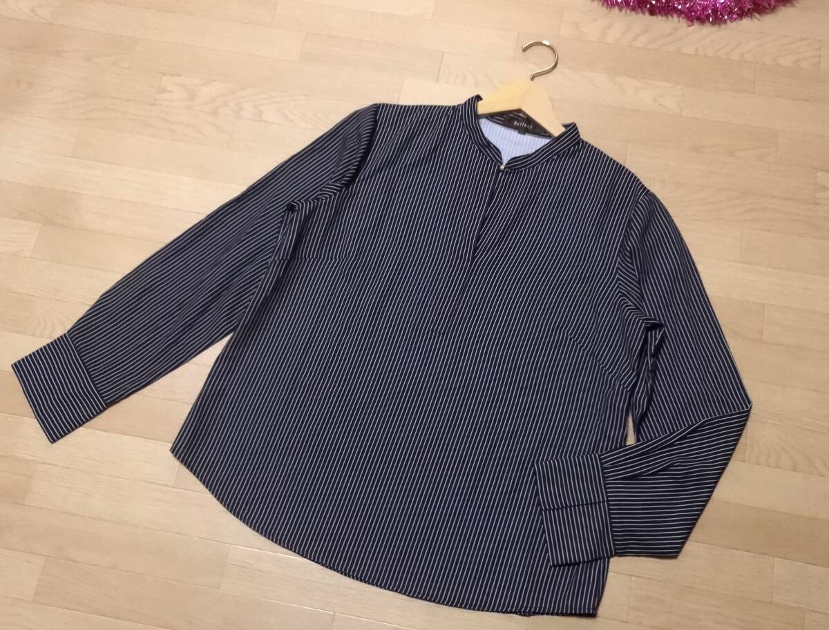 ワールド♪【ReFLECT】濃紺長袖ブラウス11号★リフレクト★新品♪