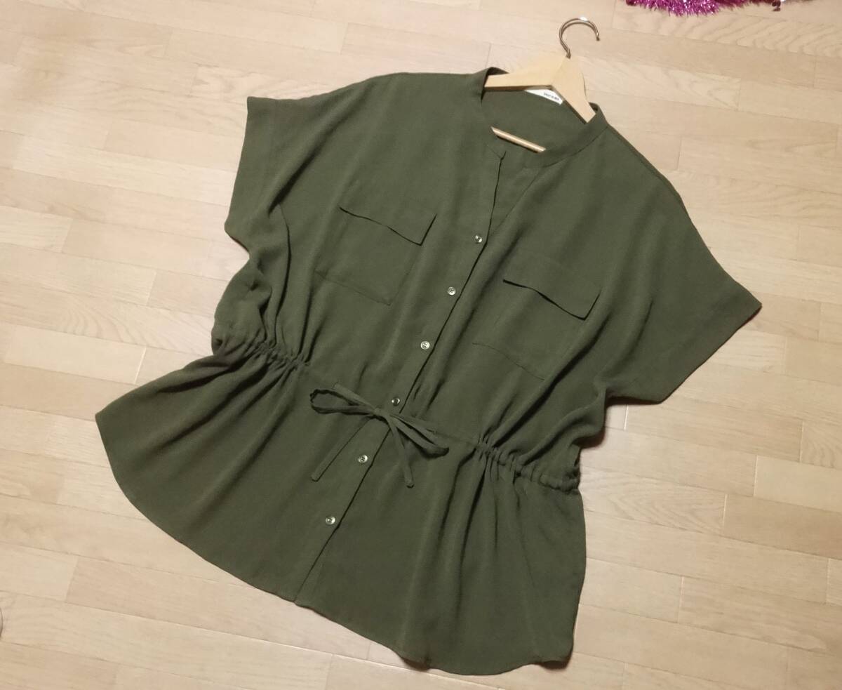 ワールド♪【SHOO-LA-RUE】カーキ半袖チュニックL★新品♪