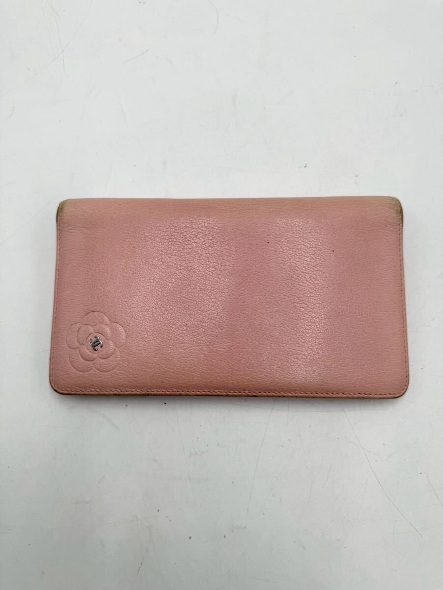 ○ CHANEL シャネル カメリア 長財布 ピンク ココマーク