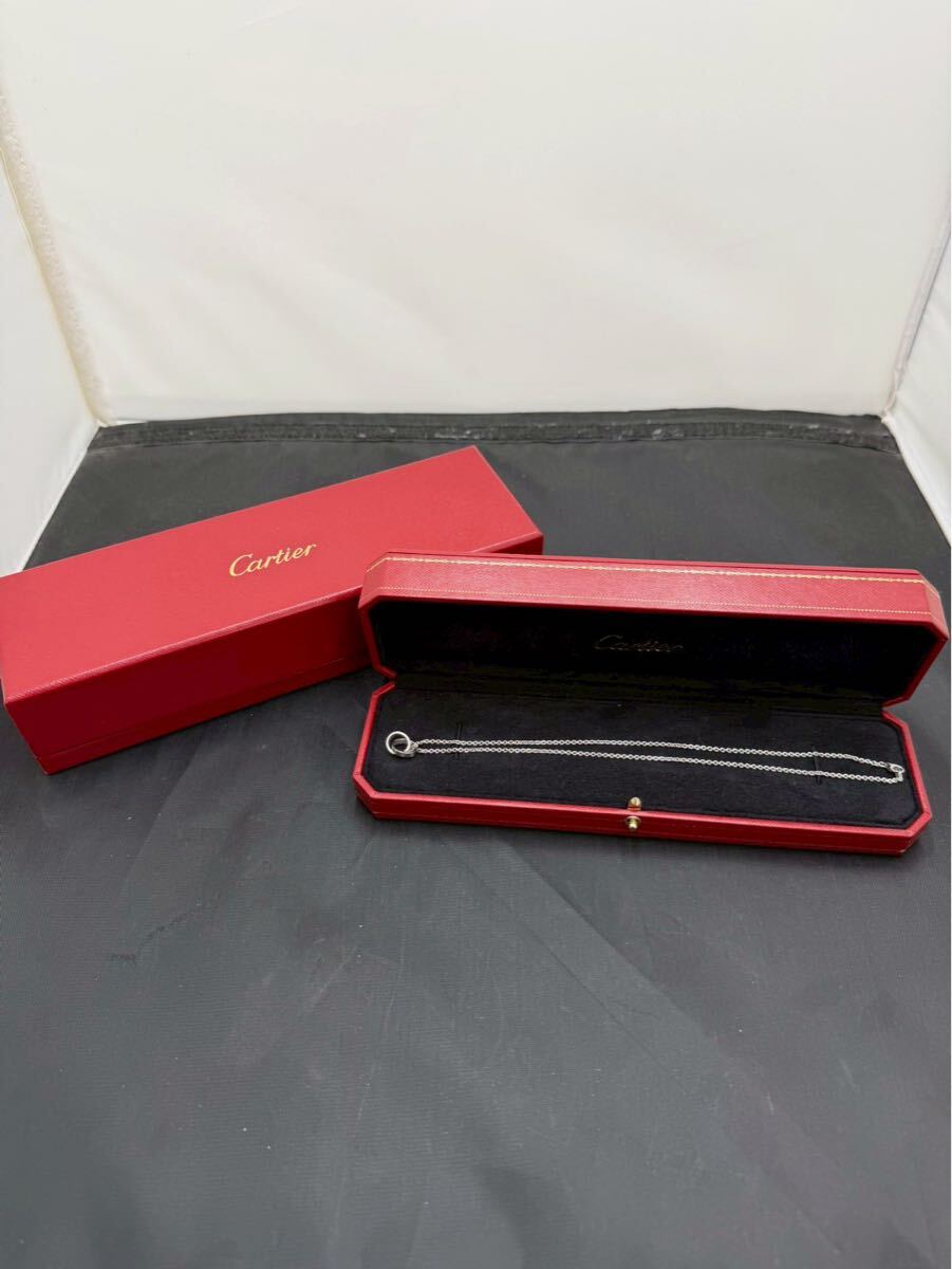 ○ Cartier カルティエ ラブ ネックレス AU750 750 ホワイトゴールド 7.3g