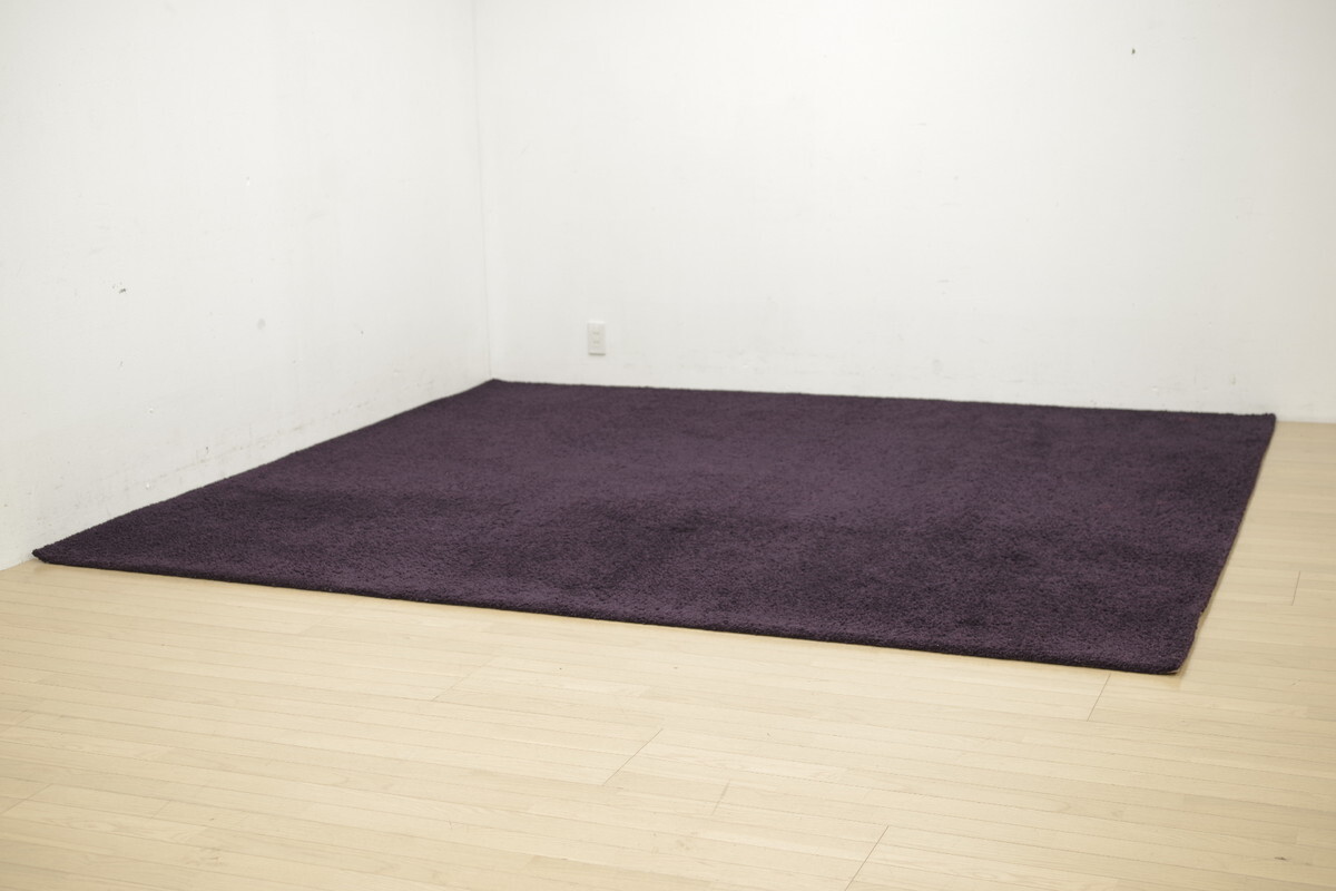 展示品 JAB ジャブ LANA COLOR ラナカラー ラグ カーペット 絨毯 幅300×270cm モダン 紫 パープル ウール100%