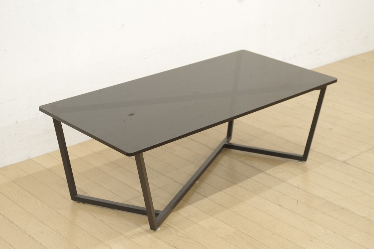 展示品 HUKLA フクラ SLT007 センターテーブル スモークガラス モダン リビング コーヒーテーブル 定価19万円