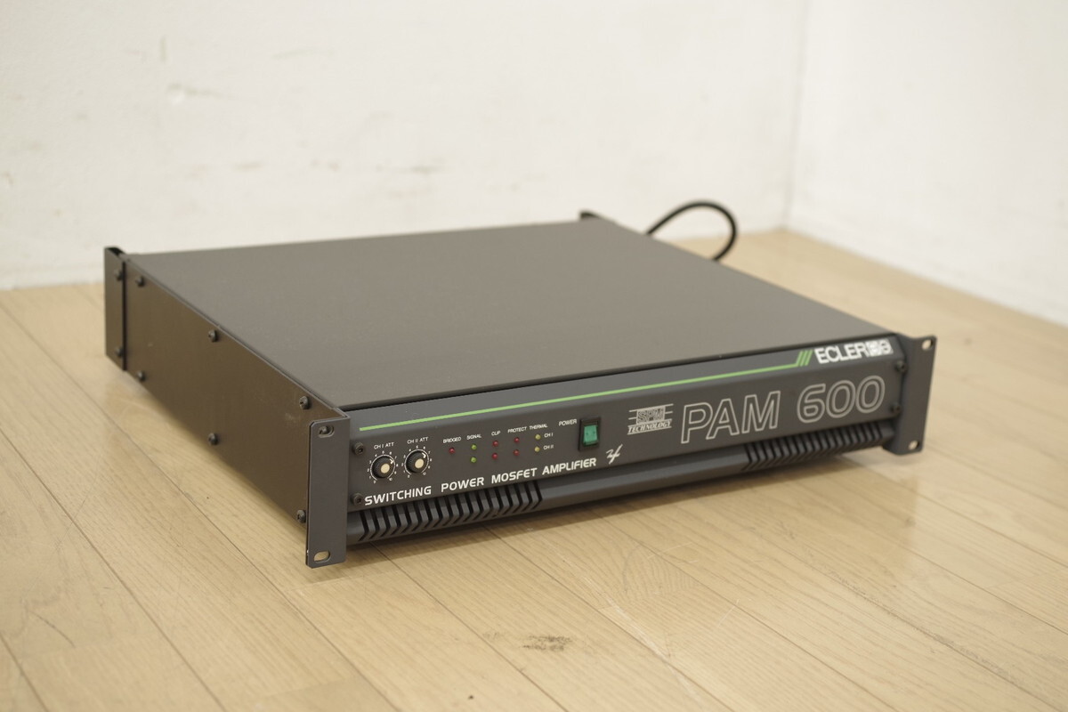 Ecler エクレール エクラー PAM600 パワーアンプ 100V 業務用 PA機器 音響システム プロオーディオ 中古 通電のみ 現状品