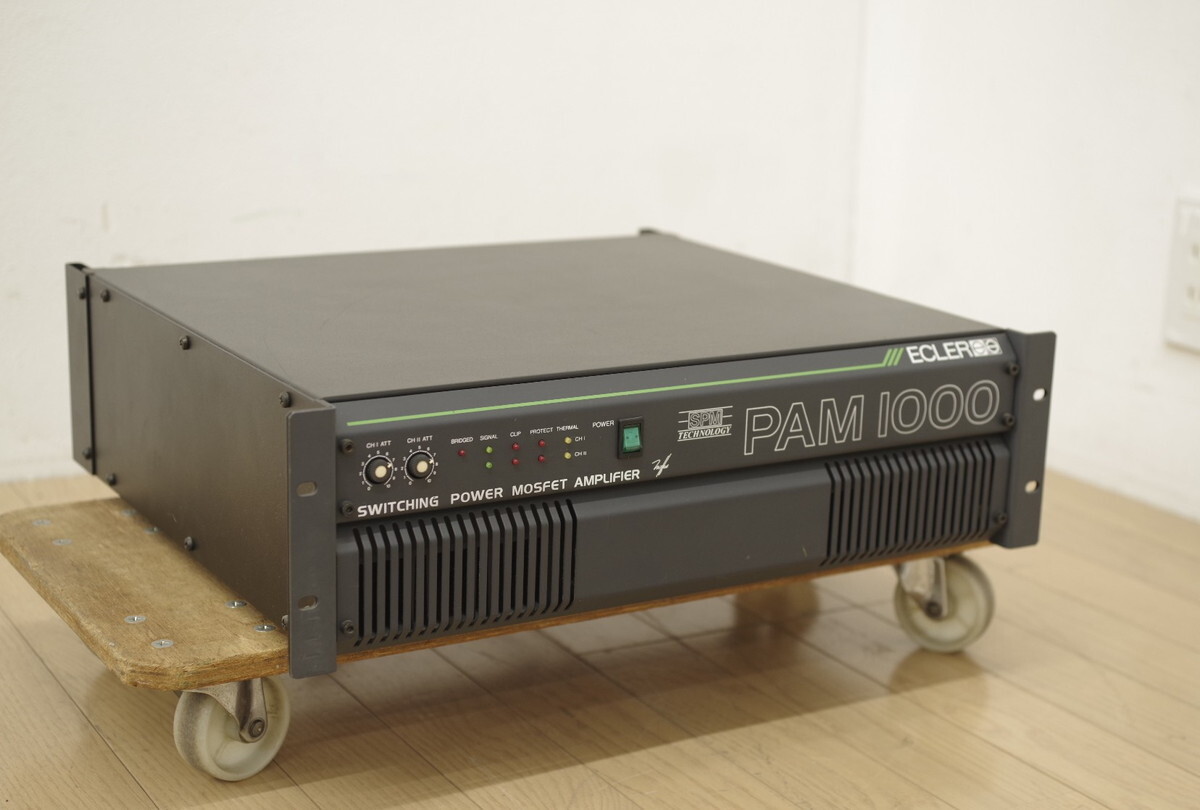 Ecler エクレール エクラー PAM1000 パワーアンプ 100V 業務用 PA機器 音響システム プロオーディオ 中古 通電のみ 現状品