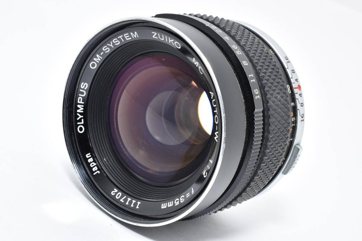 【美品】OLYMPUS オリンパス OM-SYSTEM ZUIKO MC AUTO-W 35mm F2 【動作確認済】#2801179