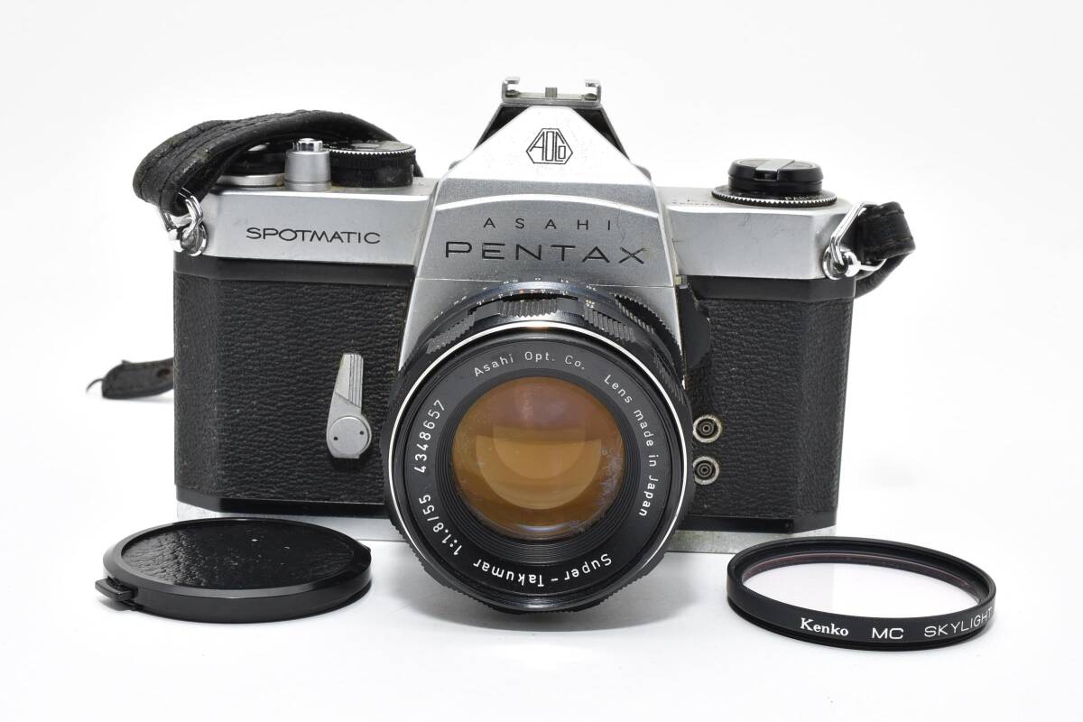 ASAHI PENTAX SPOTMATIC SP Super-Takumar F1.8/55 一眼レフフィルムカメラ レンズ ジャンク アサヒペンタックス【現状品】#2821838