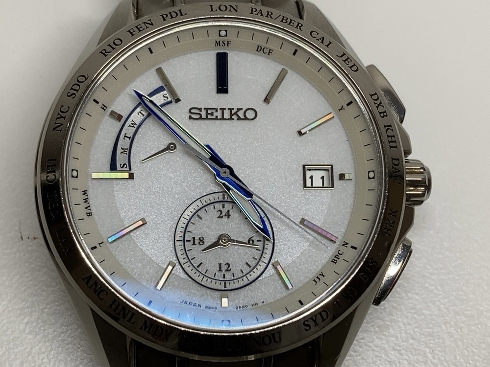 ★セイコーSEIKO ブライツ ソーラー電波 デュアルタイム チタン 701451 中古 本体のみ 稼働 