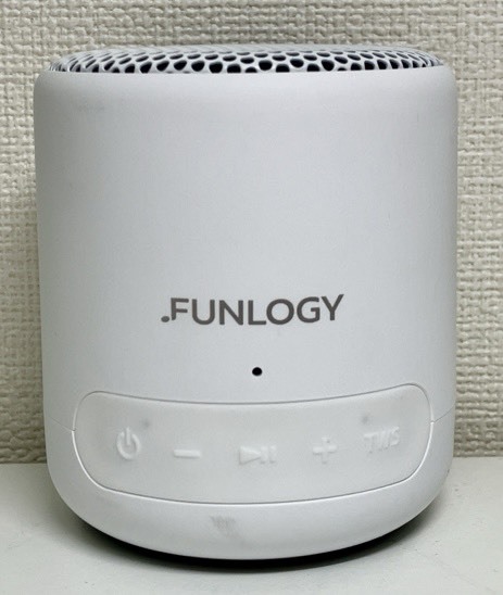 ●【動作確認済み】FUNLOGY Portable Mini 充電式 Type-C 防水 Bluetooth 音楽 スピーカー ホワイト 中古 ミニスピーカー ワイヤレス 
