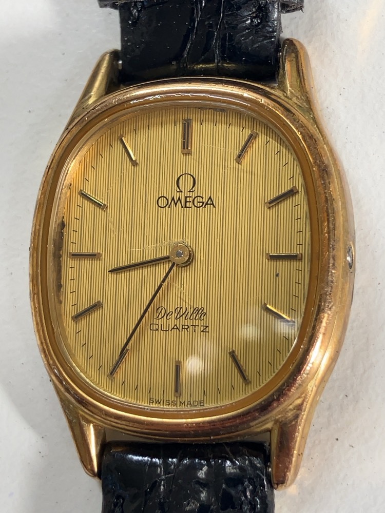 ★オメガ OMEGA デビル Deville 不動 社外ベルト クォーツ 1365 中古 腕時計 箱なし 本体のみ ブランド
