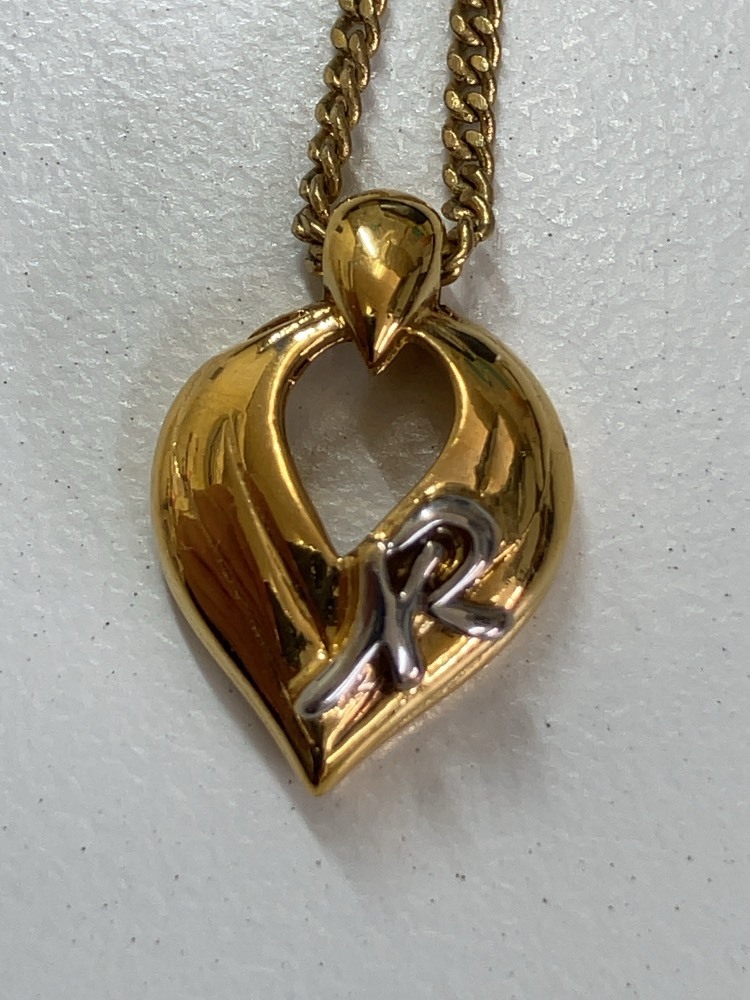 ★NINARICCI ニナリッチ ネックレス NC アクセサリー ロゴ ゴールド系 レディース しずく型 中古