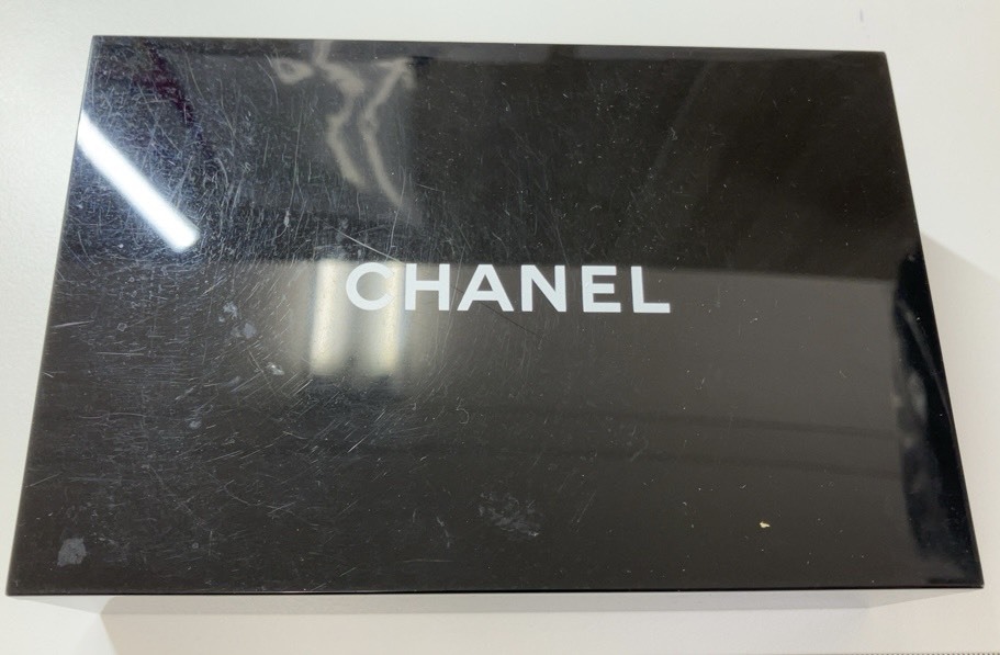 ★【非売品】CHANEL シャネル ジュエリーボックス 小物入れ アクセサリーケース ノベルティー ミラー付き 中古 黒 ブラック 箱無し