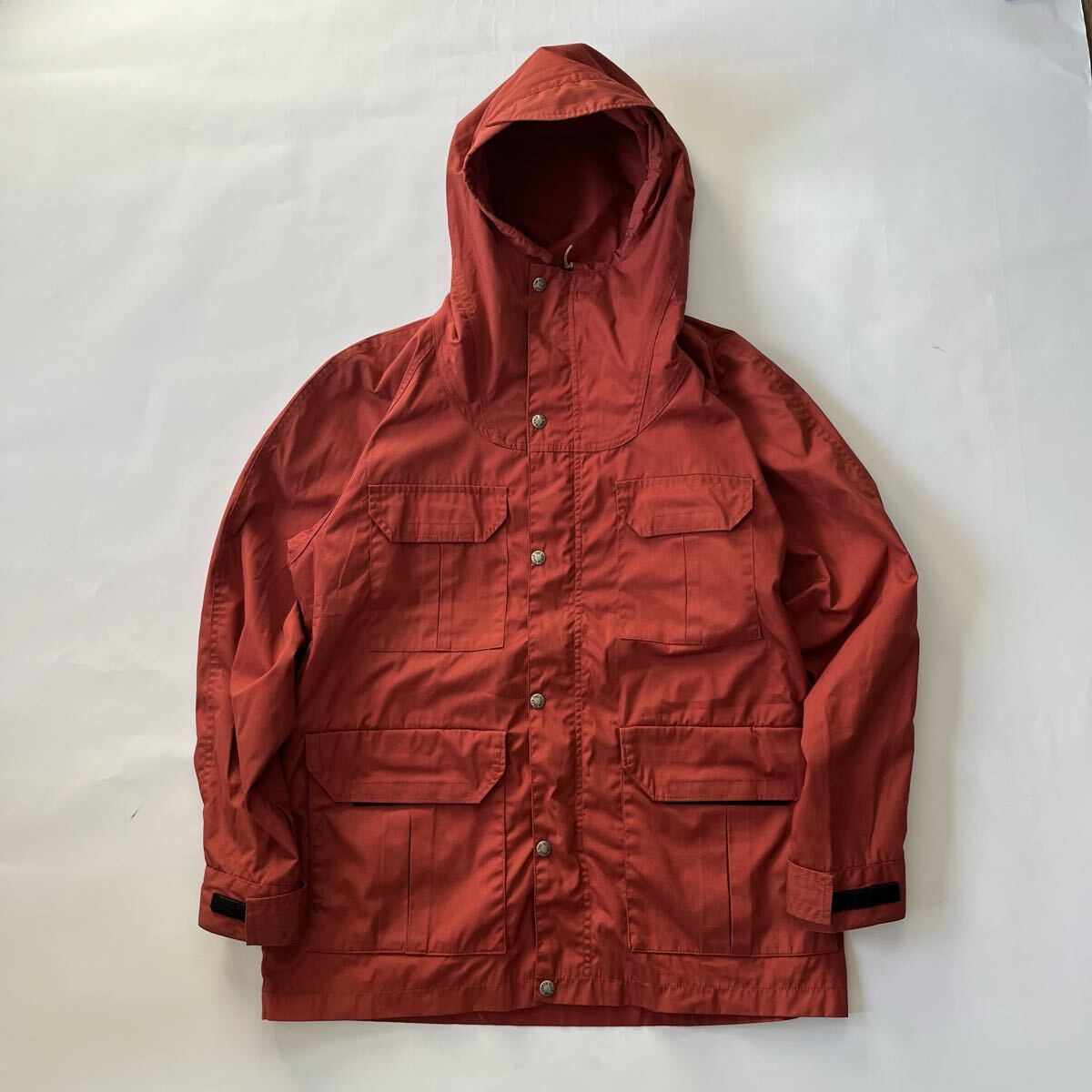 usa製 茶タグ vintage ノースフェイス マウンテンパーカー M L アウトドア オレンジ
