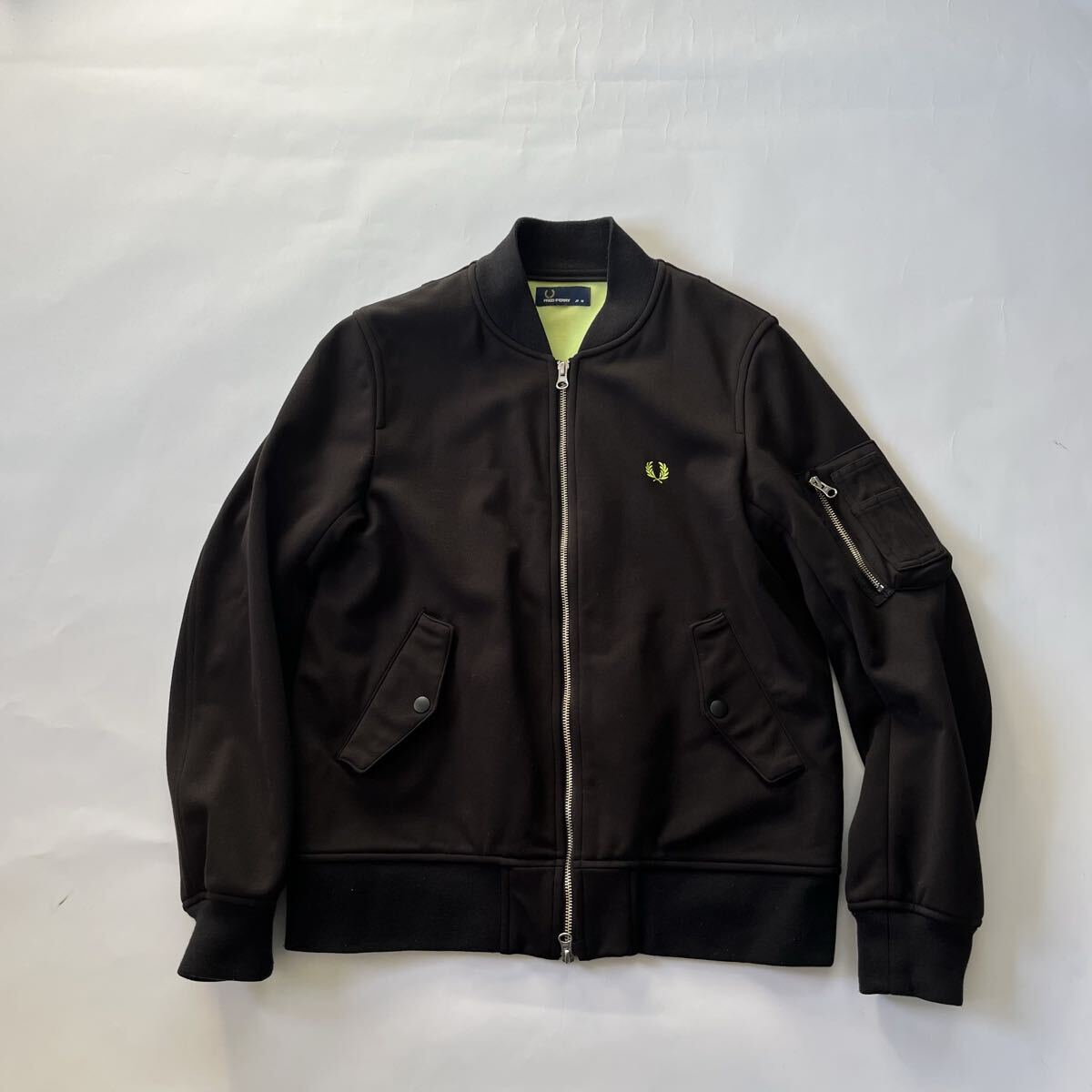 フレッドペリー ma1 ボンバージャケット トラック M ブラック 黒 短 ブルゾン BLK