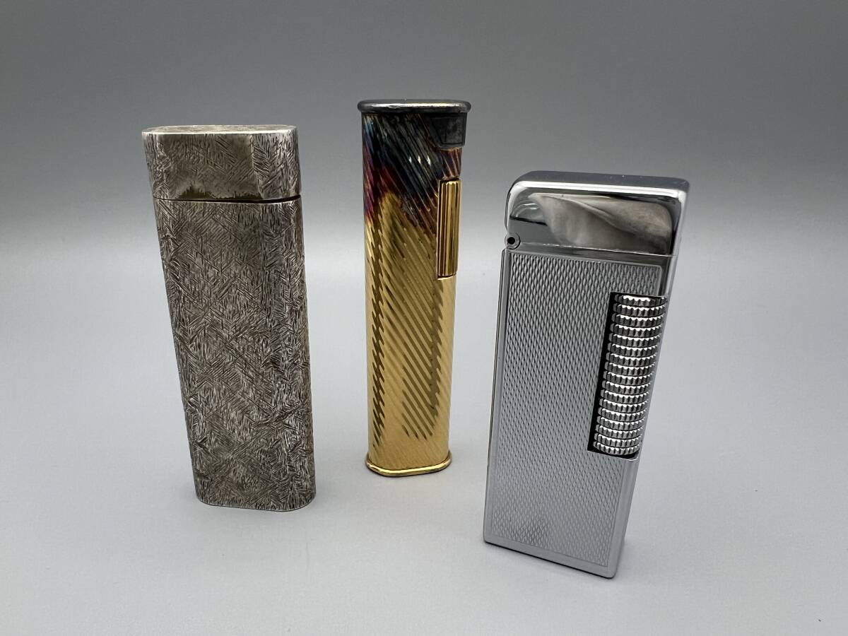 M18☆ 3点 Cartier カルティエ / dunhill ダンヒル まとめて ガスライター 喫煙具 着火未確認 現状渡し 1円〜