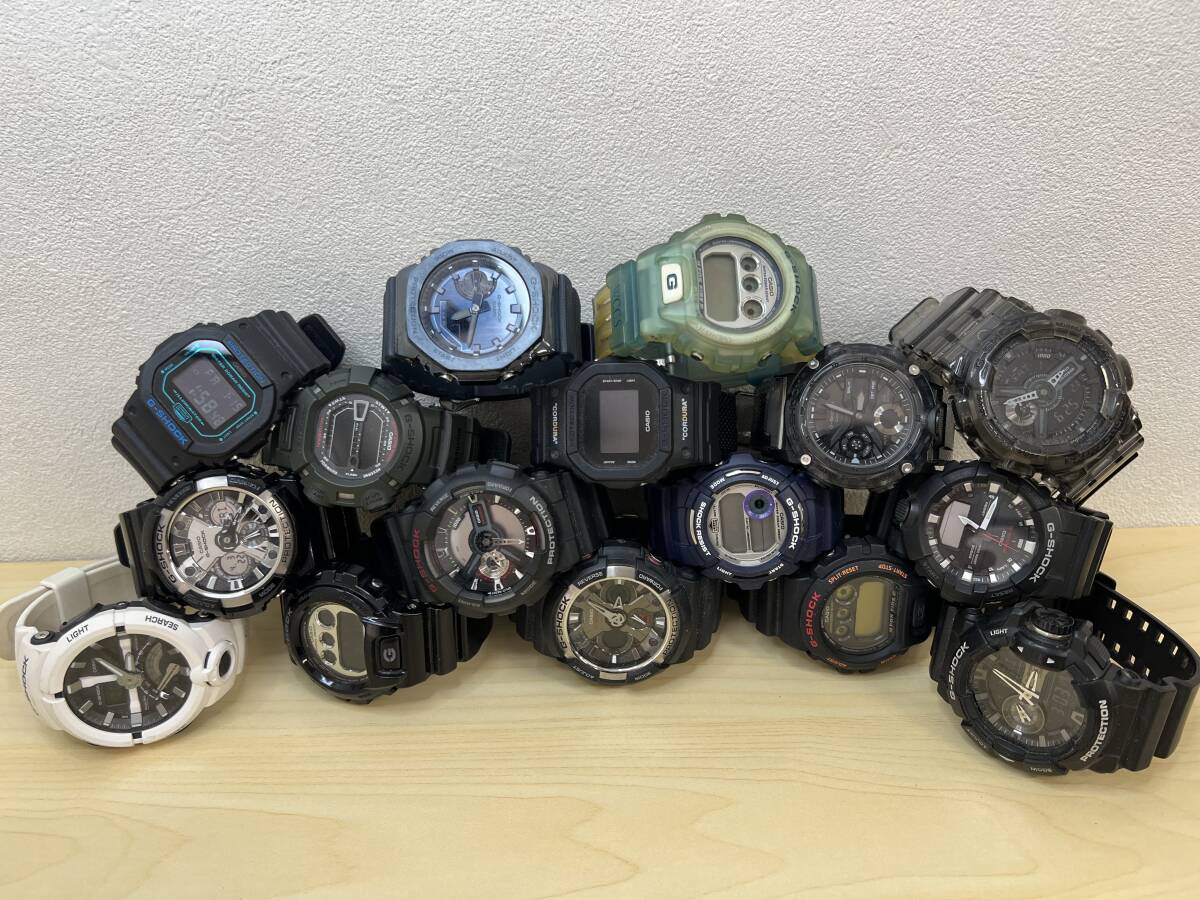 M25☆ 16点 CASIO カシオ まとめ GM-2100N / G-9000 / GA-400GB / DW6900 / GA-800 / GA-2000 / DW-6900B など 腕時計 動作未確認 現状渡し