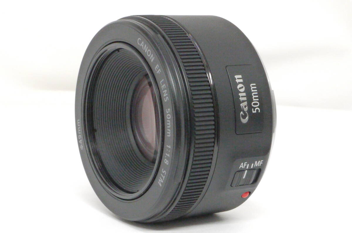 キャノン EF50mm F1.8 STM 元箱、保証書付 極上美品