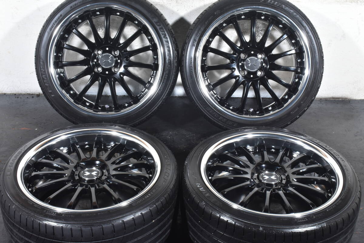 ☆WEDS マーベリック 815F 17インチ☆PCD100 7.5J +35☆ダンロップ ルマンⅤ☆215/40R17☆MINI ロードスター フィット カローラ☆