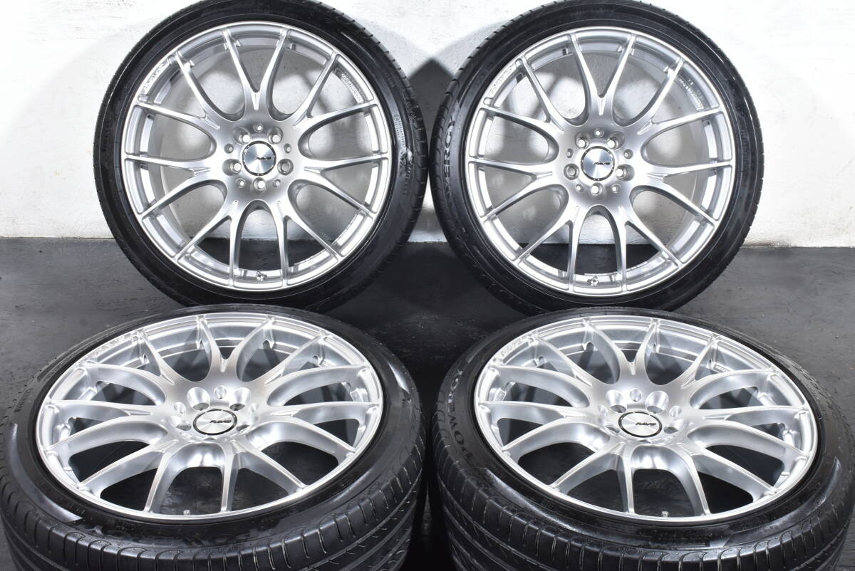 ☆RAYS ホムラ 2×7 19インチ☆PCD100 8J +48☆ピレリ POWERGY TM☆225/40R19☆スバル BM BR BP レガシィ アウトバック プリウス☆