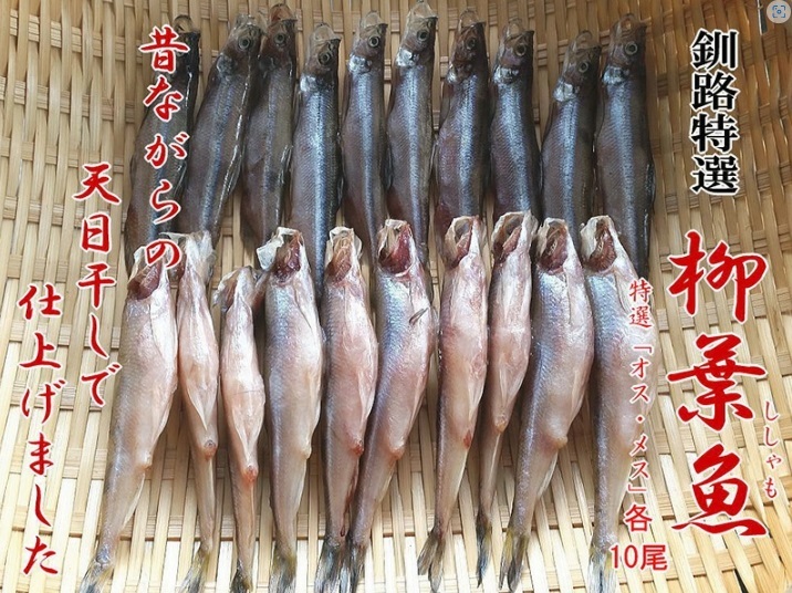 【これが本物のシシャモです!!!】北海道産・ししゃも食べ比べセット　オス10尾・メス10尾