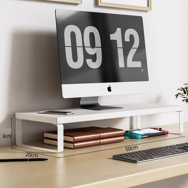 新入荷モニター台 パソコン 卓上　モニタースタンド パソコンモニターパソコン台 テレワーク PC キーボード収納　モニターラック　ブラウン