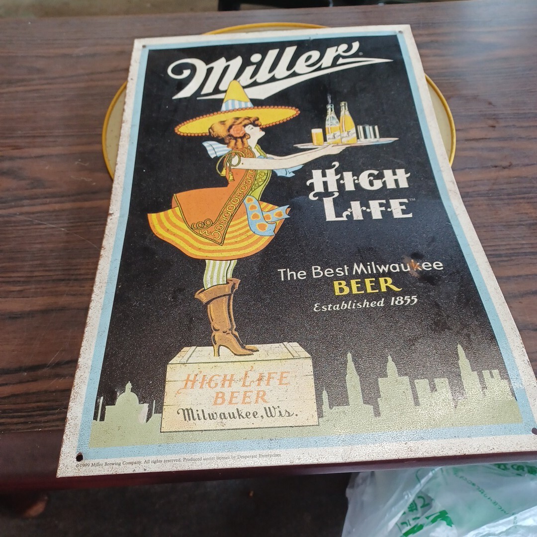 Miller High Life ミラー ハイライフ ブリキ看板 ビール アメリカン雑貨