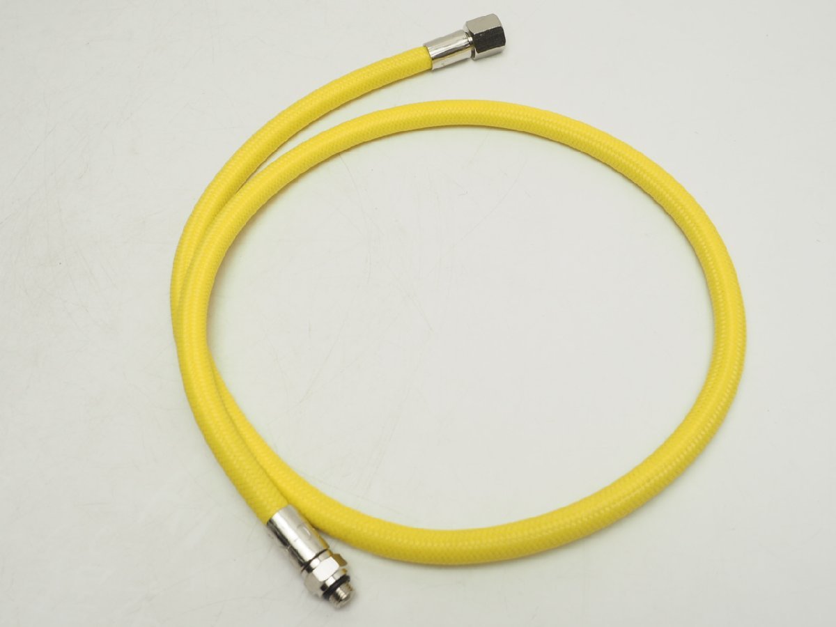新品 フレックスメッシュホース（レギュレター用）LPホース 3/8 イエロー 100cm 中圧ホース スキューバダイビング[II50775]