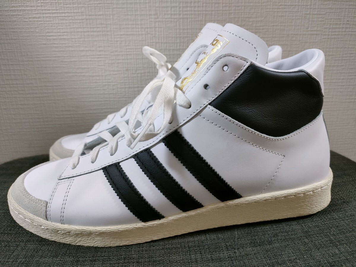 サイズ: 28　極美品　アディダス ジャバー ハイ / Jabbar Hi - ホワイト | adidas　レザースニーカー