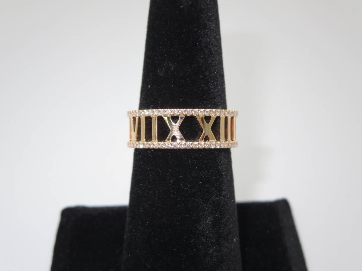 ☆ ティファニー オープンアトラス Au750Xダイヤ 約12.5号位 約5.7g位 中古 リング ☆②T